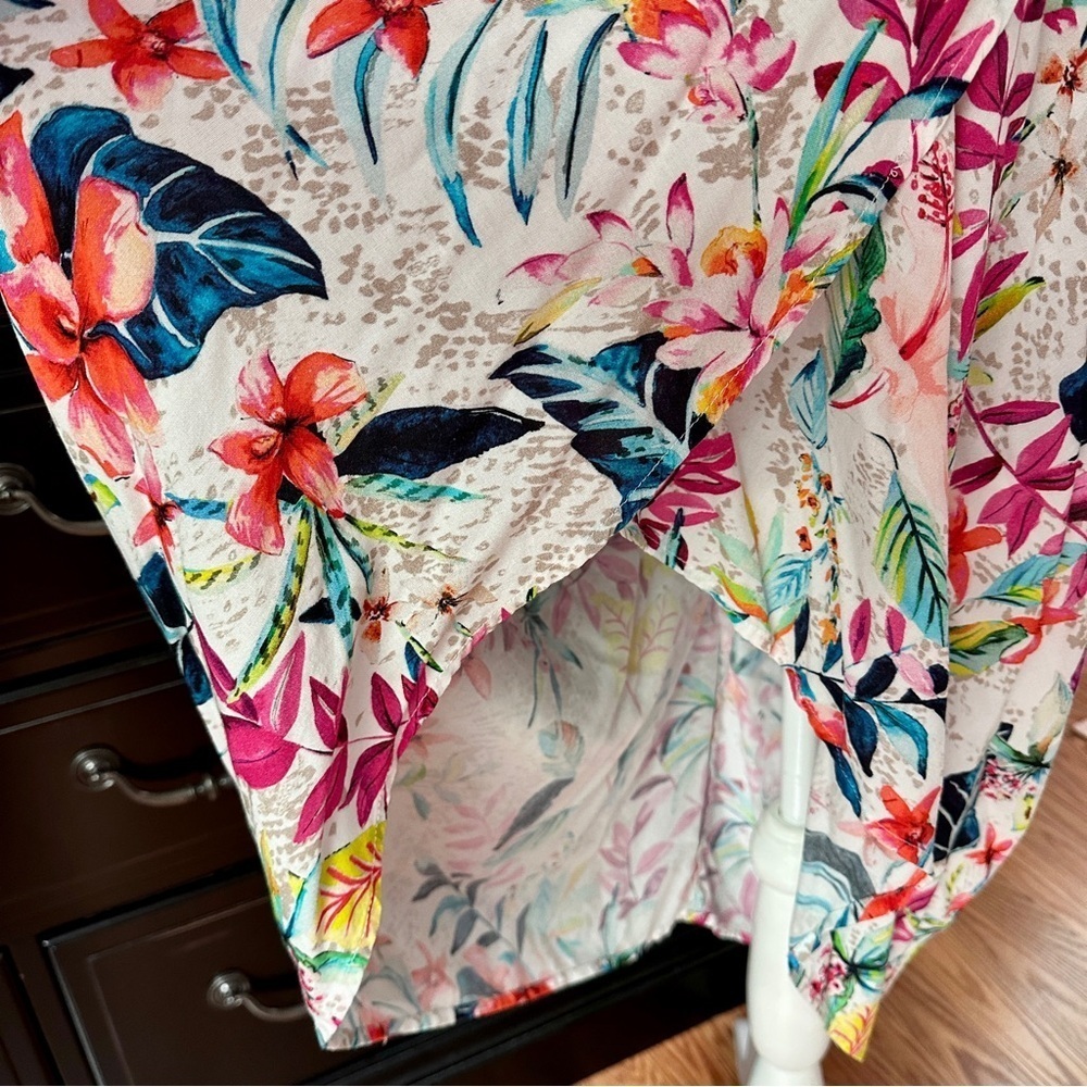 Mynah Tropical Floral Swimsuit Cover-Up Size Medium - Picture 10 of 10
